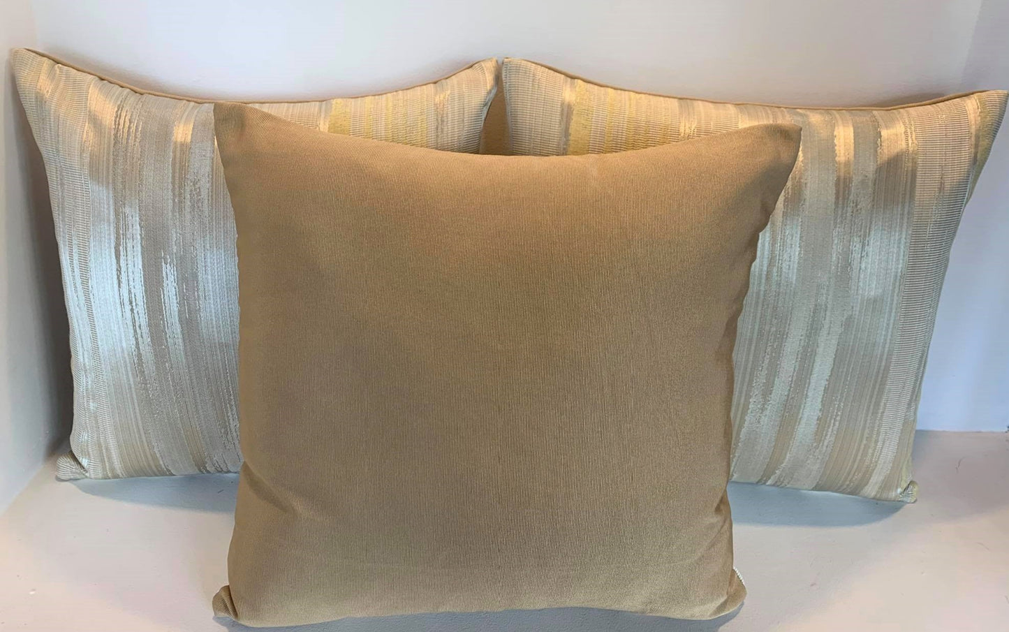 Golden Striped -Cushion Cover - 45cm x 45cm