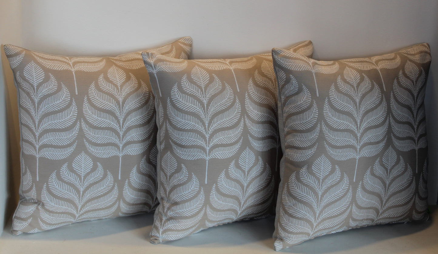 Beige Leaf - Cushion Cover - 45cm x 45cm