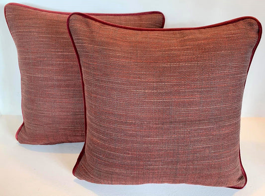 Set of 2 - Tierra Maroon -Cushion Cover- 41cm x 40 cm