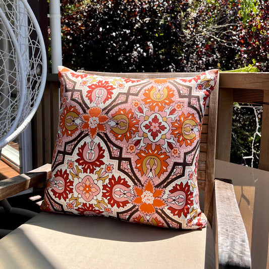Pink/Orange Mykonos - Outdoor Cushion Cover - 45cm x 45cm