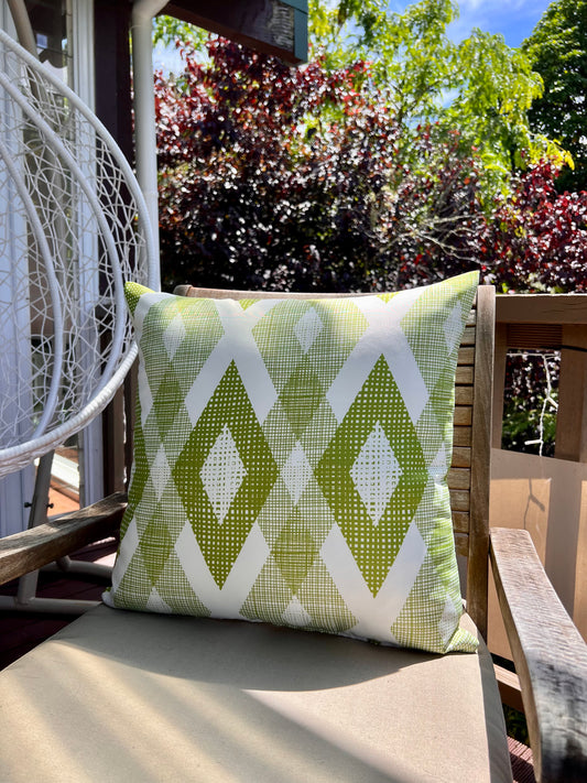 Green Diamond - Outdoor Cushion Cover - 45cm x 45cm