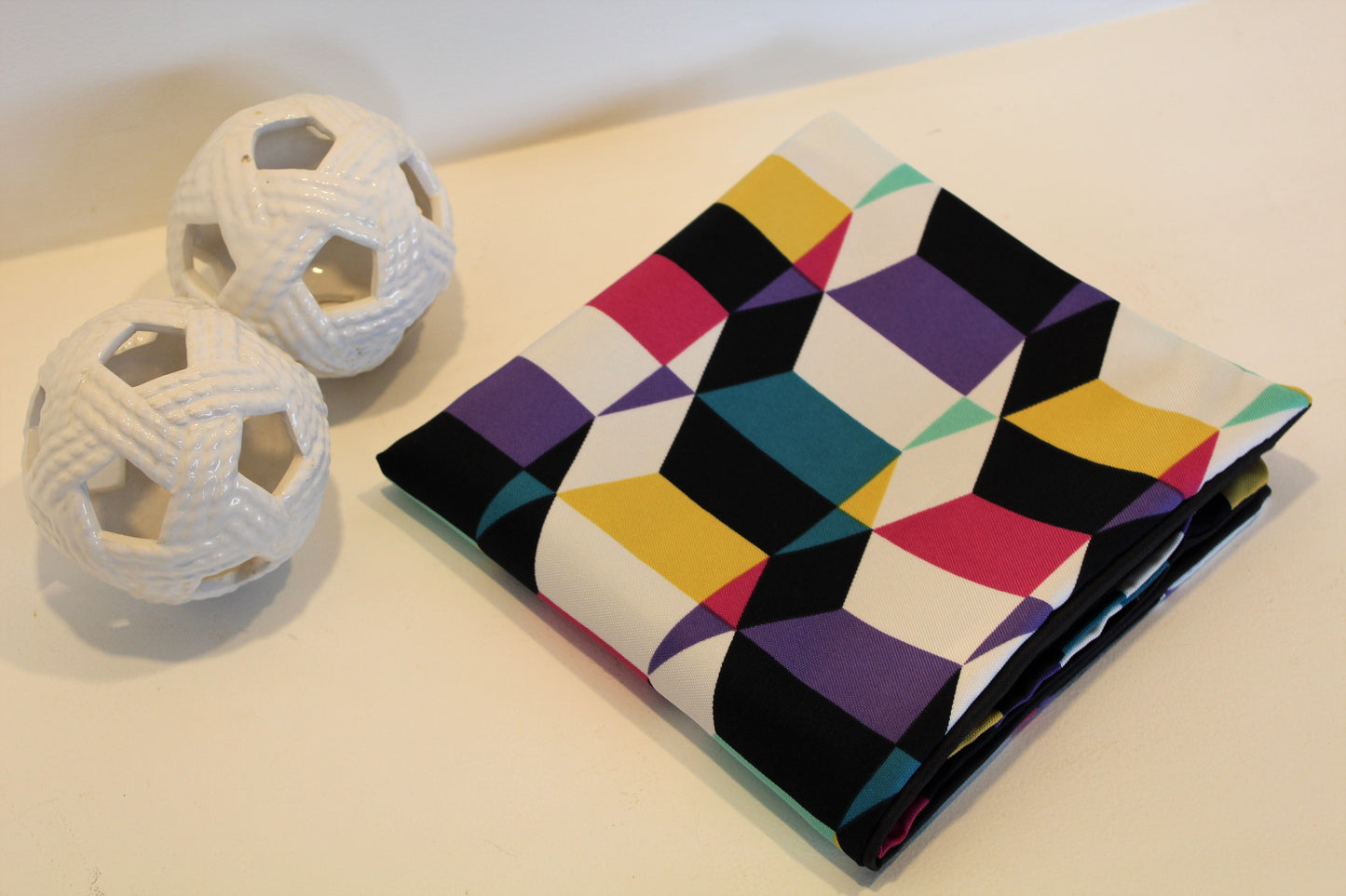 Colourful Geometric  - Outdoor Cushion Cover - 44cm x 43cm