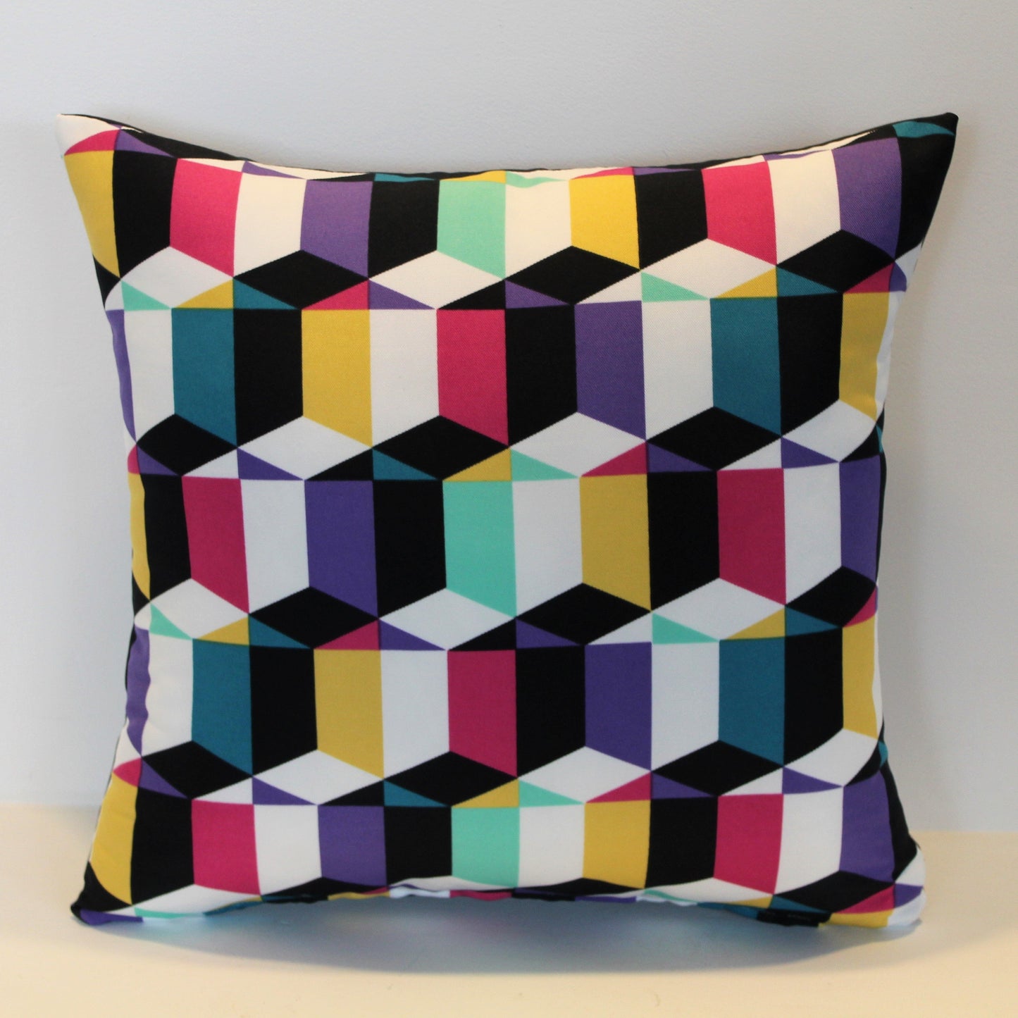 Colourful Geometric  - Outdoor Cushion Cover - 44cm x 43cm