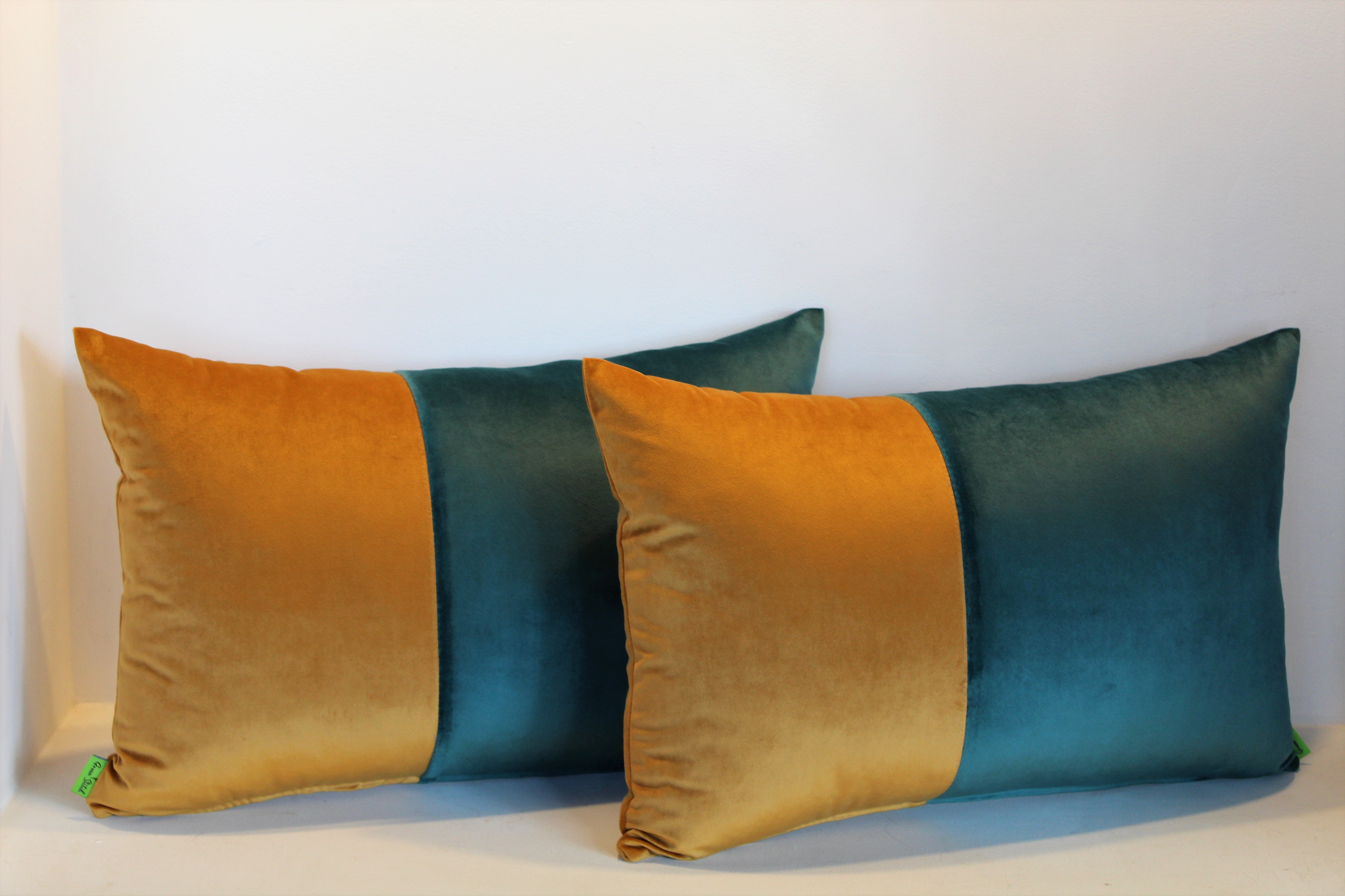 Green and 2024 mustard cushions