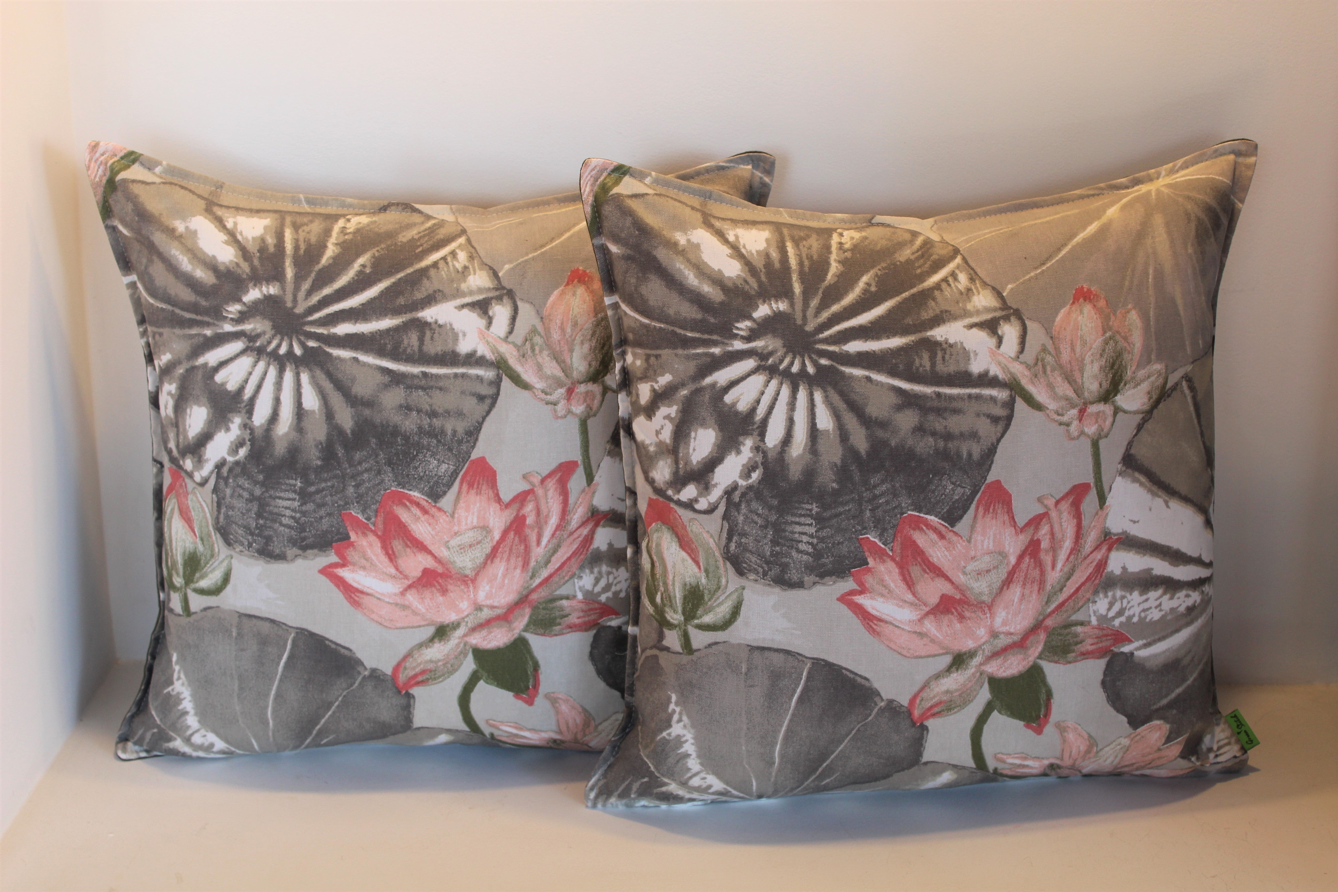 Grey floral 2024 cushion covers