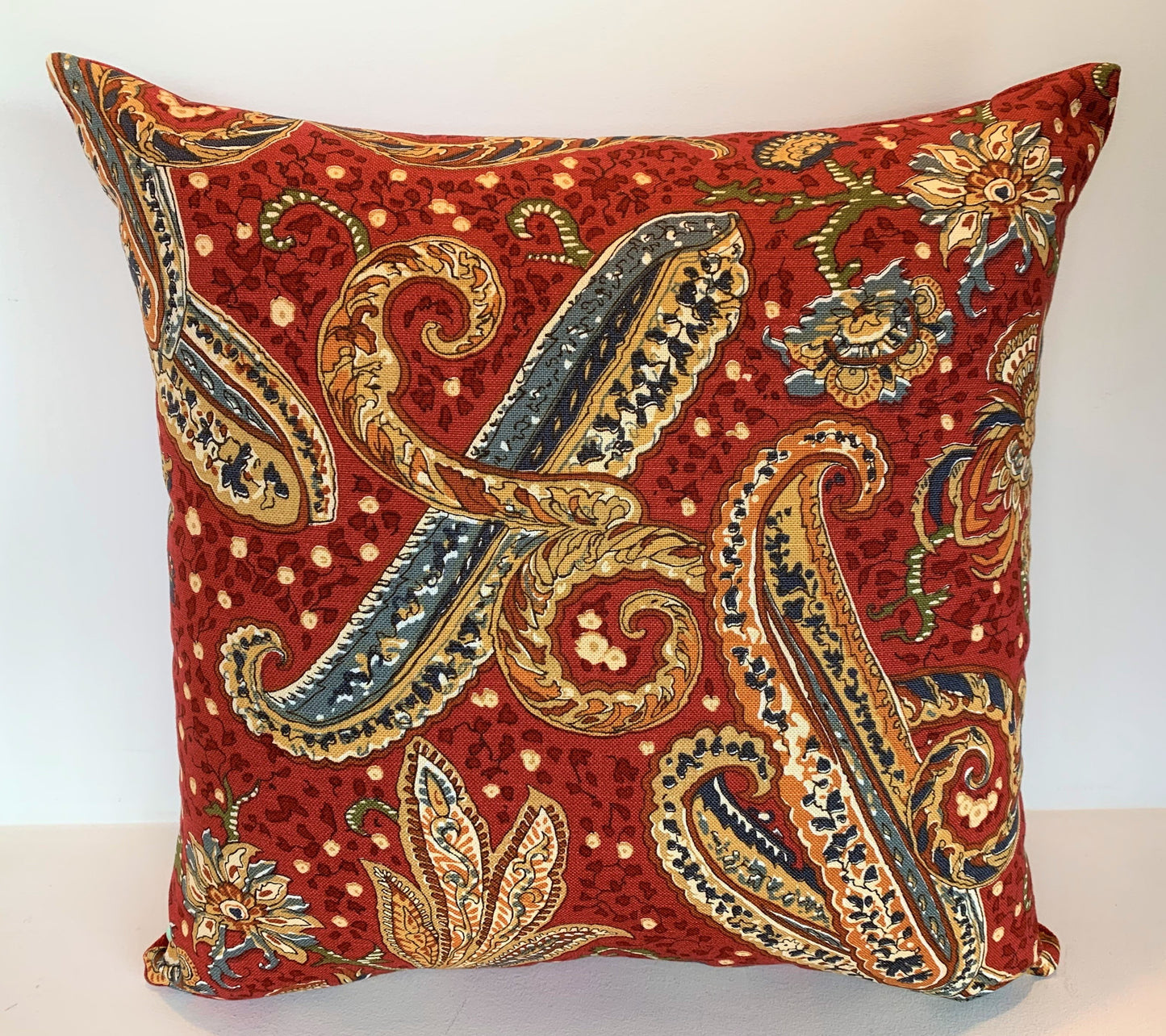 Red Abstract Floral - Cushion Cover - 48cm x 48cm